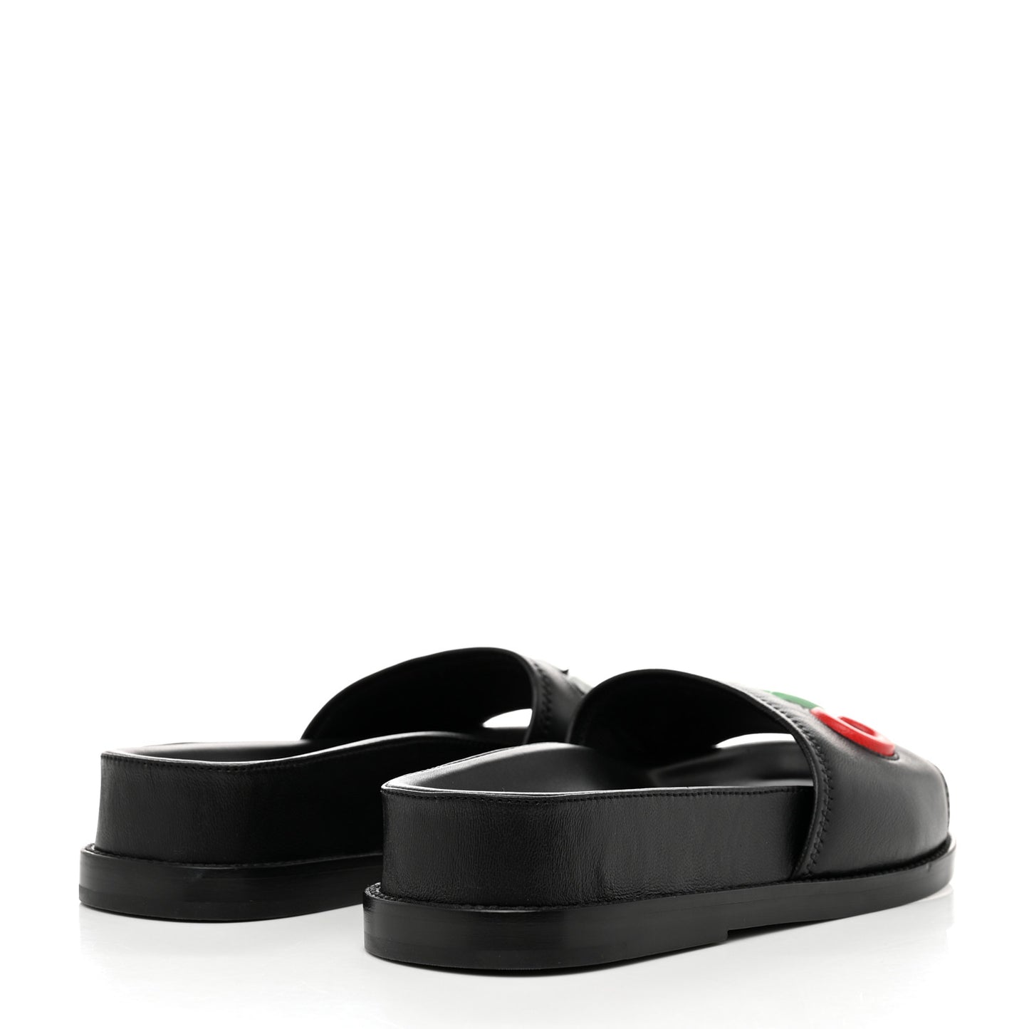 Lambskin Cha-Nel Mule Sandals 36 Black Multicolor