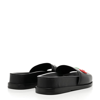 Chanel Lambskin Cha-Nel Mule Sandals 36 Black Multicolor 4 of 10