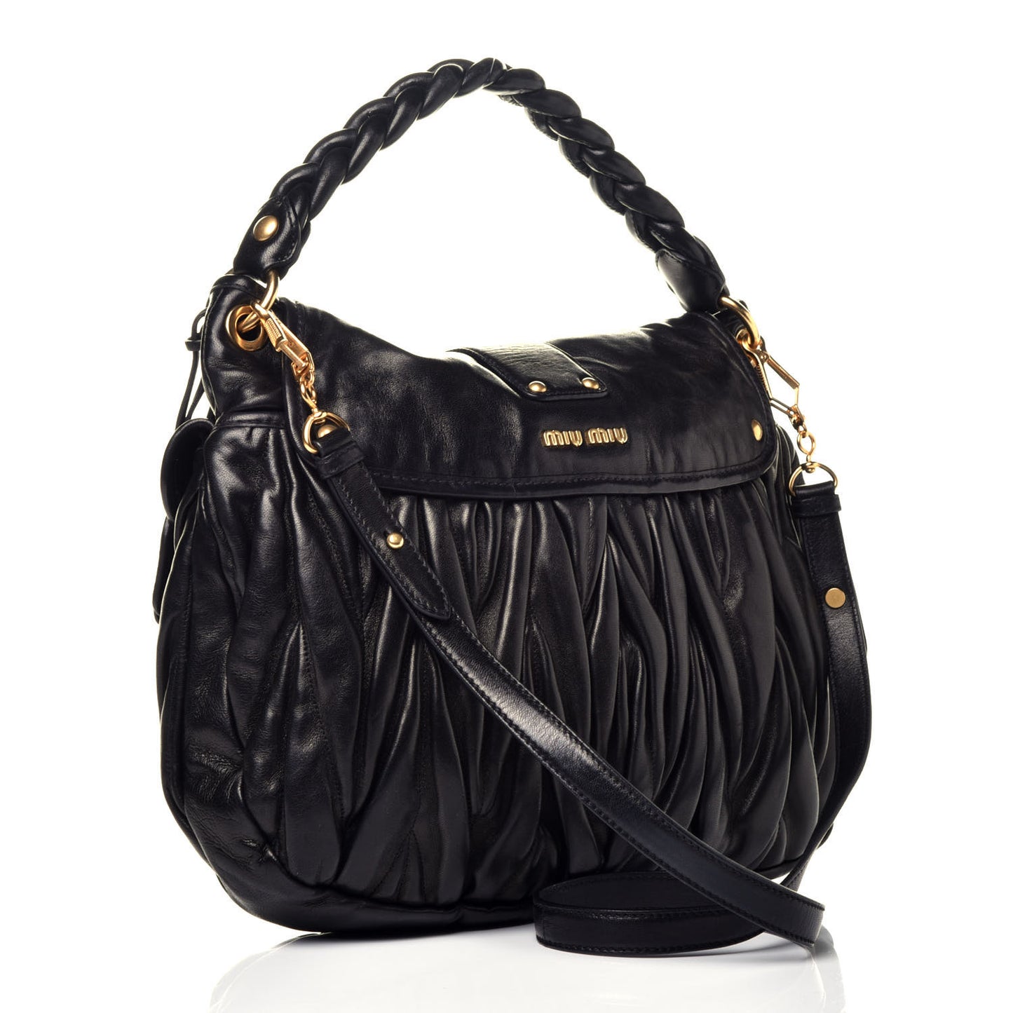 Nappa Matelasse Coffer Hobo Black
