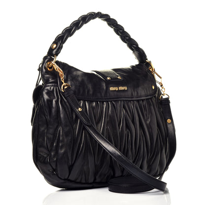 Miu Miu Nappa Matelasse Coffer Hobo Black 4 of 9