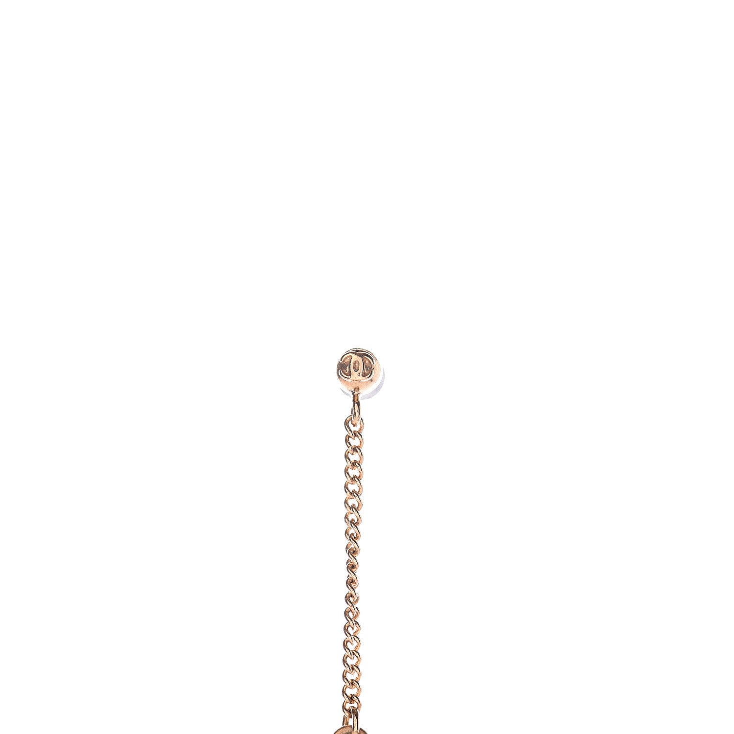 Chanel CC Drop Earrings Matte Gold 4 of 5
