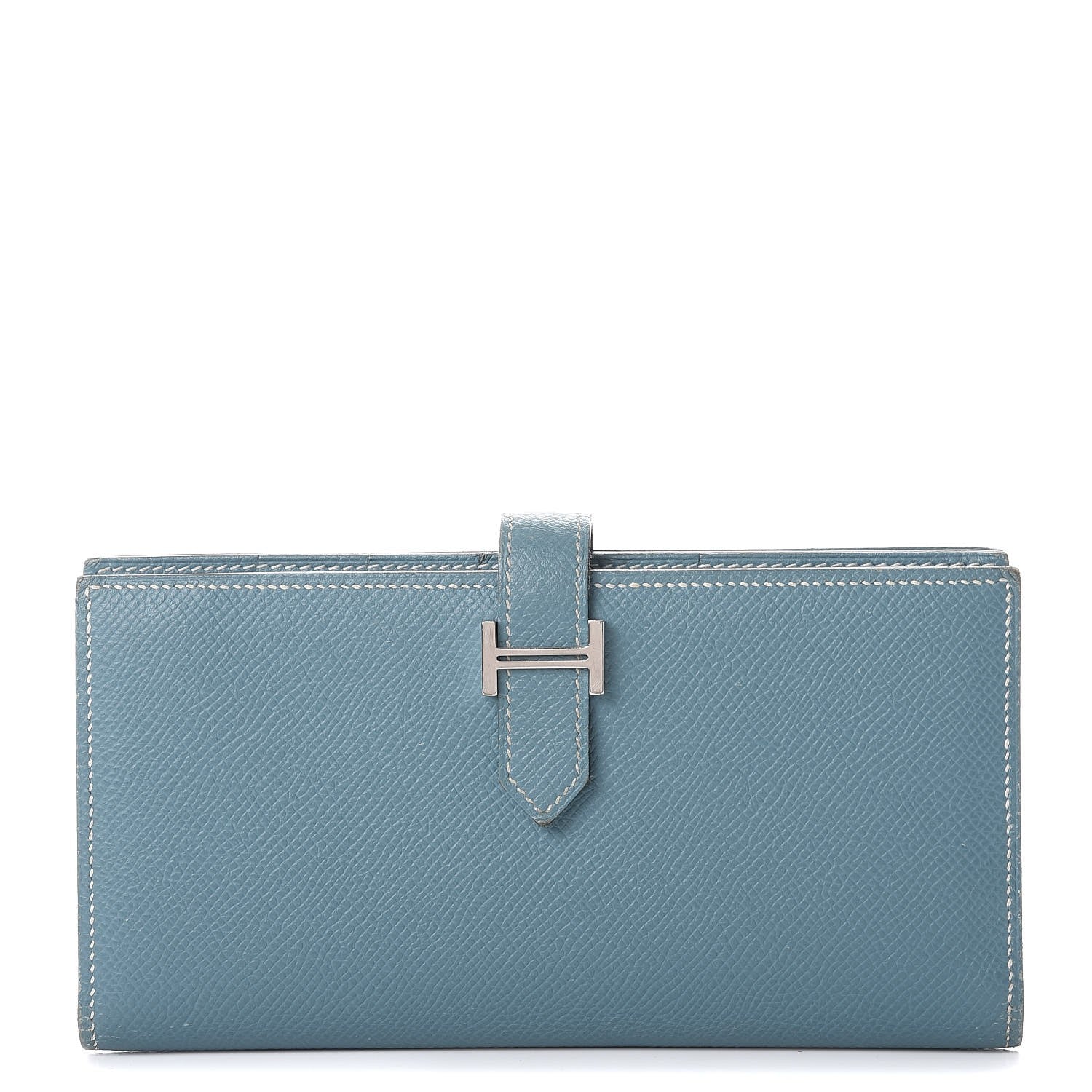 Hermes Epsom Bearn Wallet Blue Jean 1 of 7