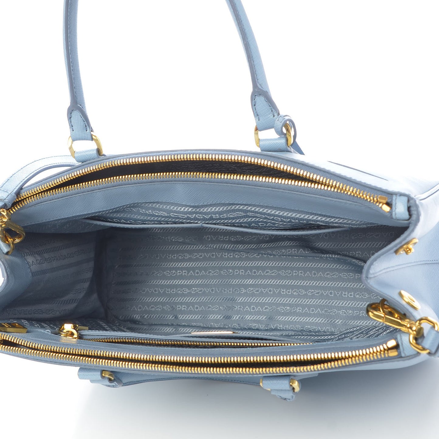 Saffiano Medium Galleria Double Zip Tote Astrale
