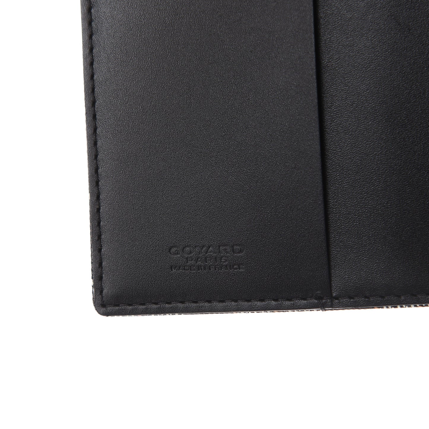 Goyardine Passport Holder Black