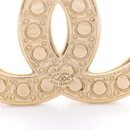 Chanel Pearl Crystal CC Brooch Gold 4 of 5
