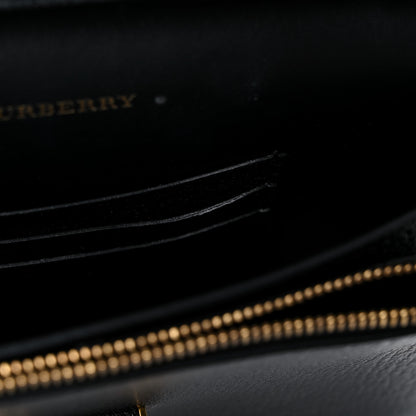 Burberry Goatskin Cotton Canvas Vintage Check D-Ring Mini Bag Black Antique Yellow 11 of 15