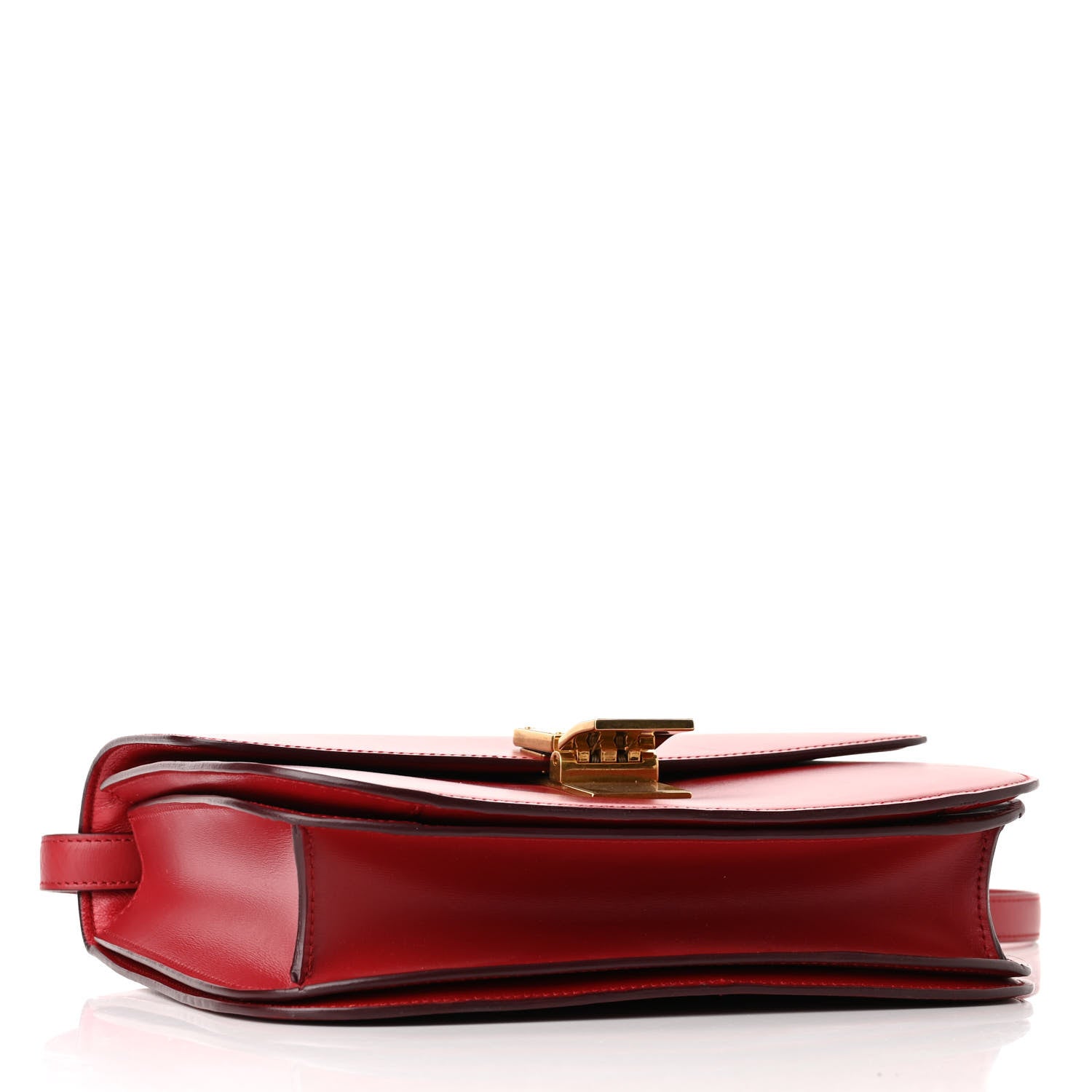Celine Box Calfskin Medium Classic Box Flap Bag Red 4 of 10