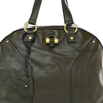 Saint Laurent Patent Leather Oversized Muse Dark Grey 9 of 14