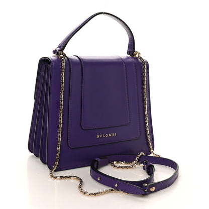 Bulgari Calfskin Serpenti Forever Top Handle Purple 4 of 17