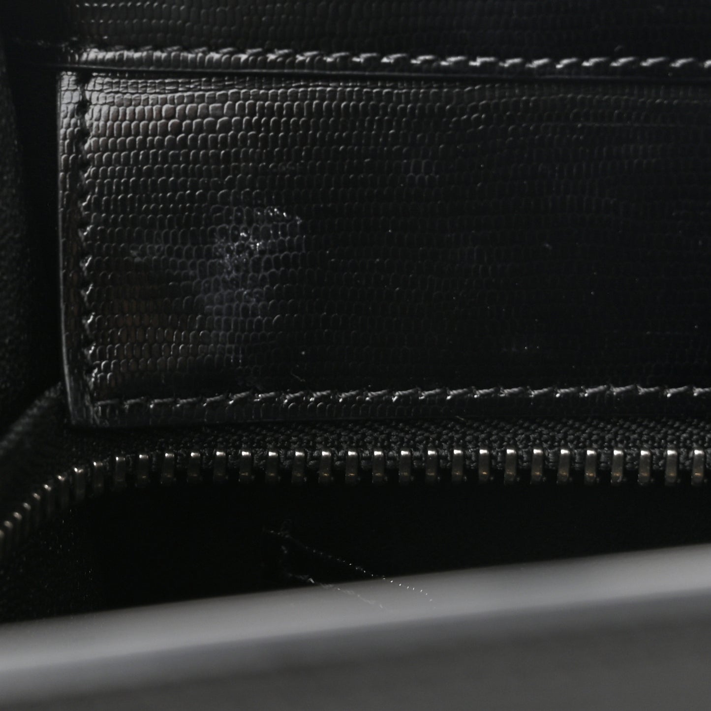 Smooth Calfskin Lizard Embossed Micro Luggage White Black