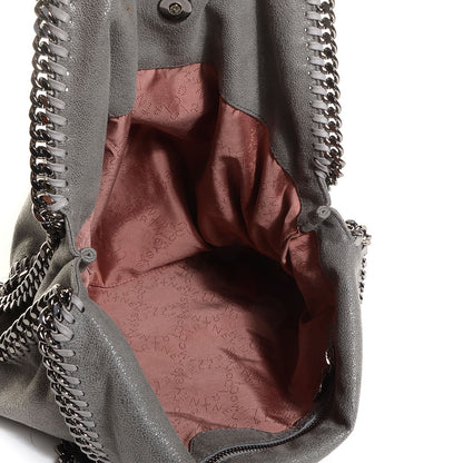 Stella McCartney Faux Leather Shaggy Deer Falabella Fold Over Tote Grey 5 of 9