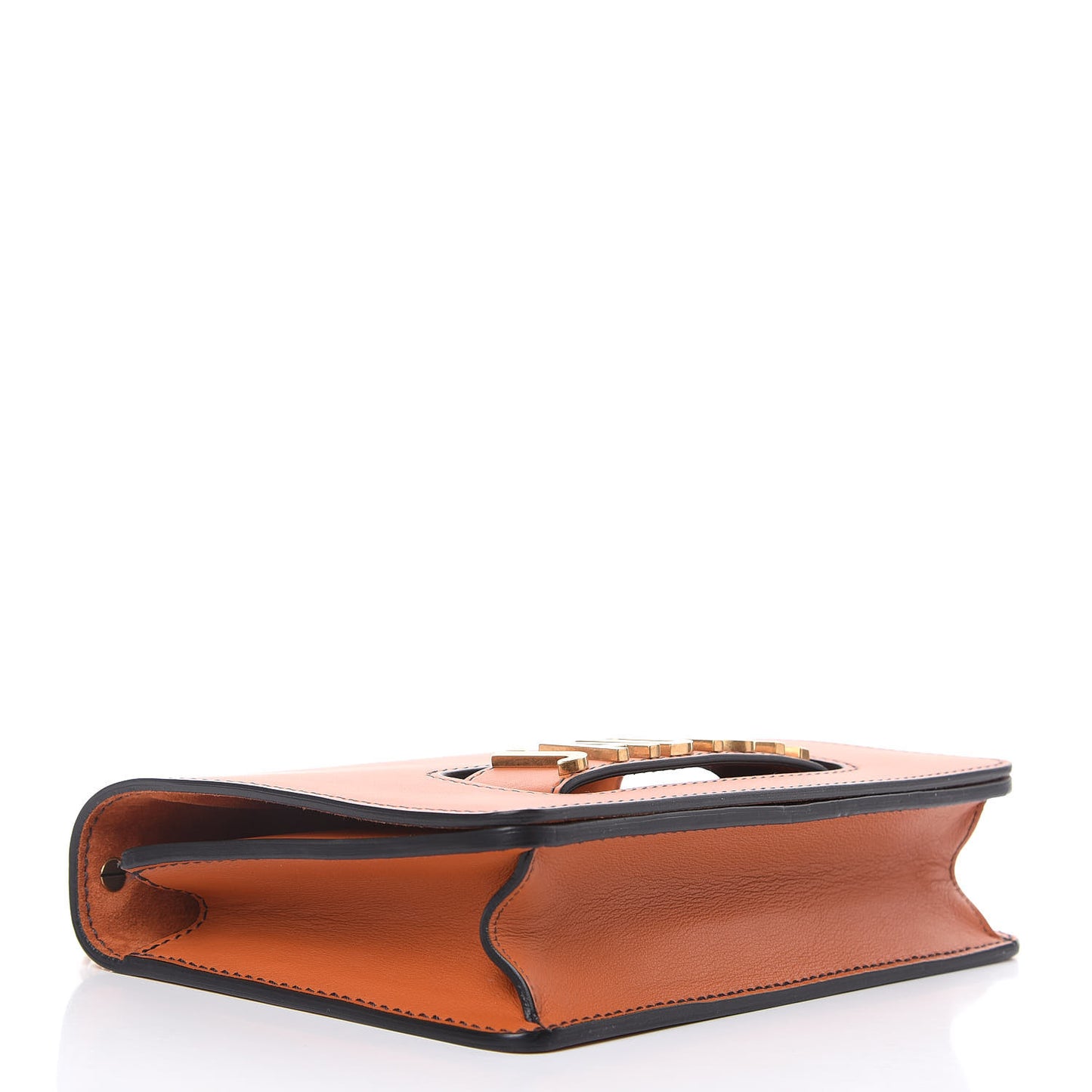 Calfskin J'Adior Chain Flap Bag Orange