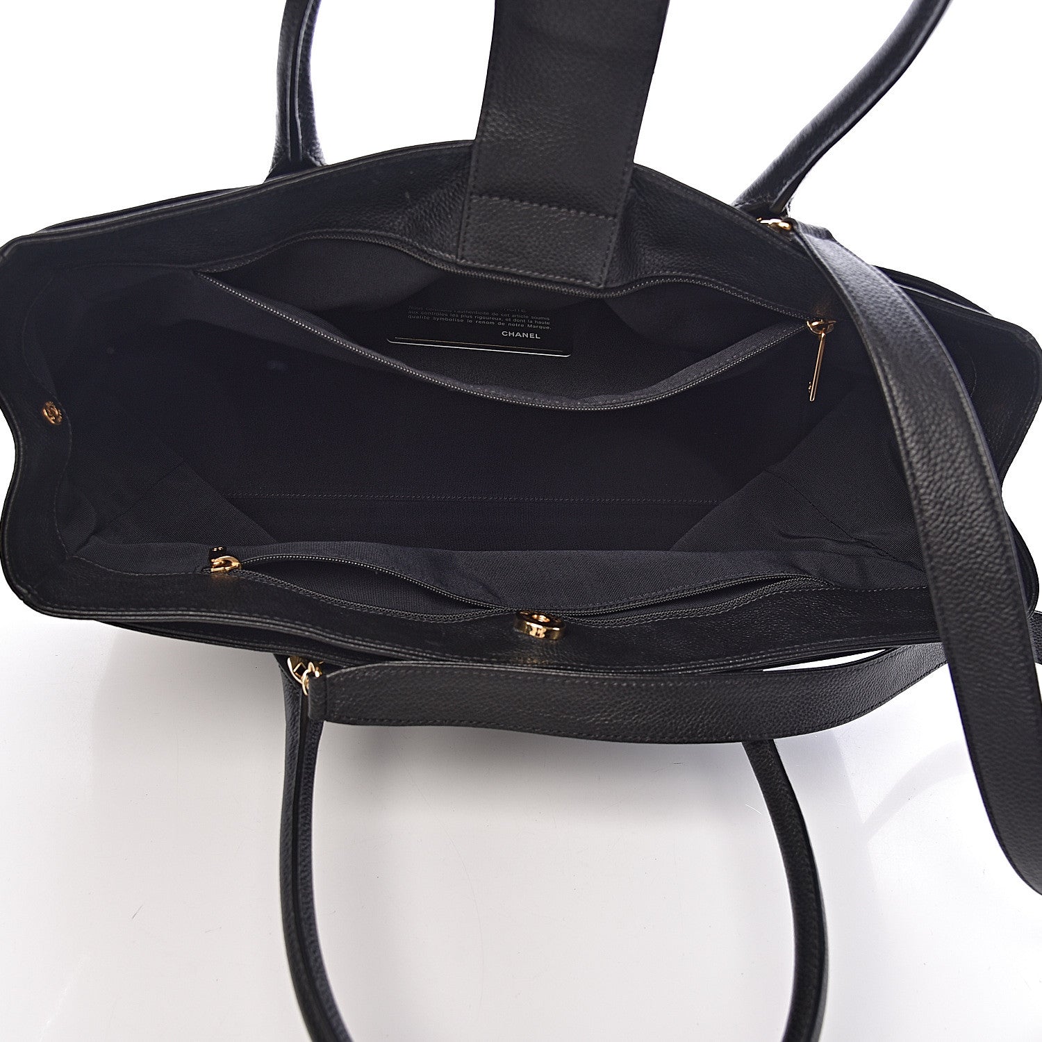 Chanel Calfskin Cerf Executive Shopper Tote Black 6 of 12