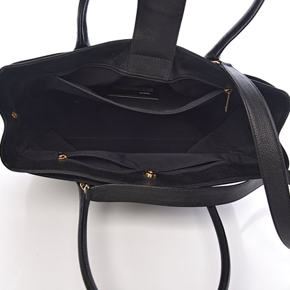 Chanel Calfskin Cerf Executive Shopper Tote Black 6 of 12