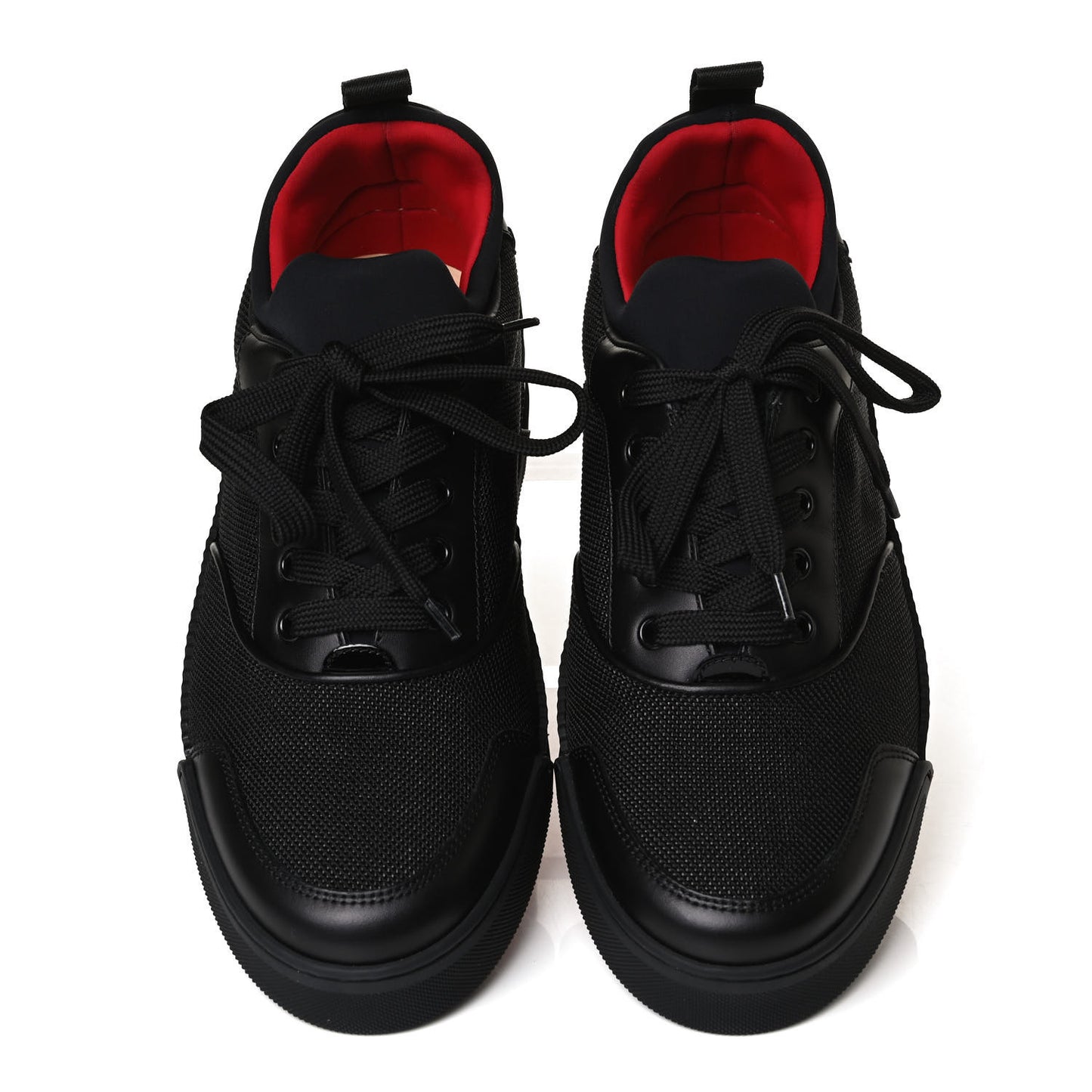 Calfskin Tisse Serre Patent Neoprene Aurelien Flat Sneakers 40 Black