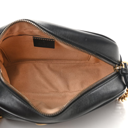 Gucci Calfskin Matelasse Small GG Marmont Chain Shoulder Bag Black 5 of 13