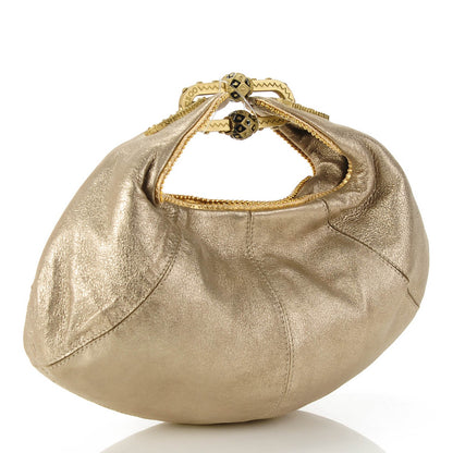 Jimmy Choo Metallic Leather Carina Clutch Gold 3 of 6