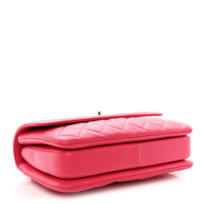 Chanel Lambskin Quilted Medium Trendy CC Flap Dual Handle Bag Dark Pink 4 of 10