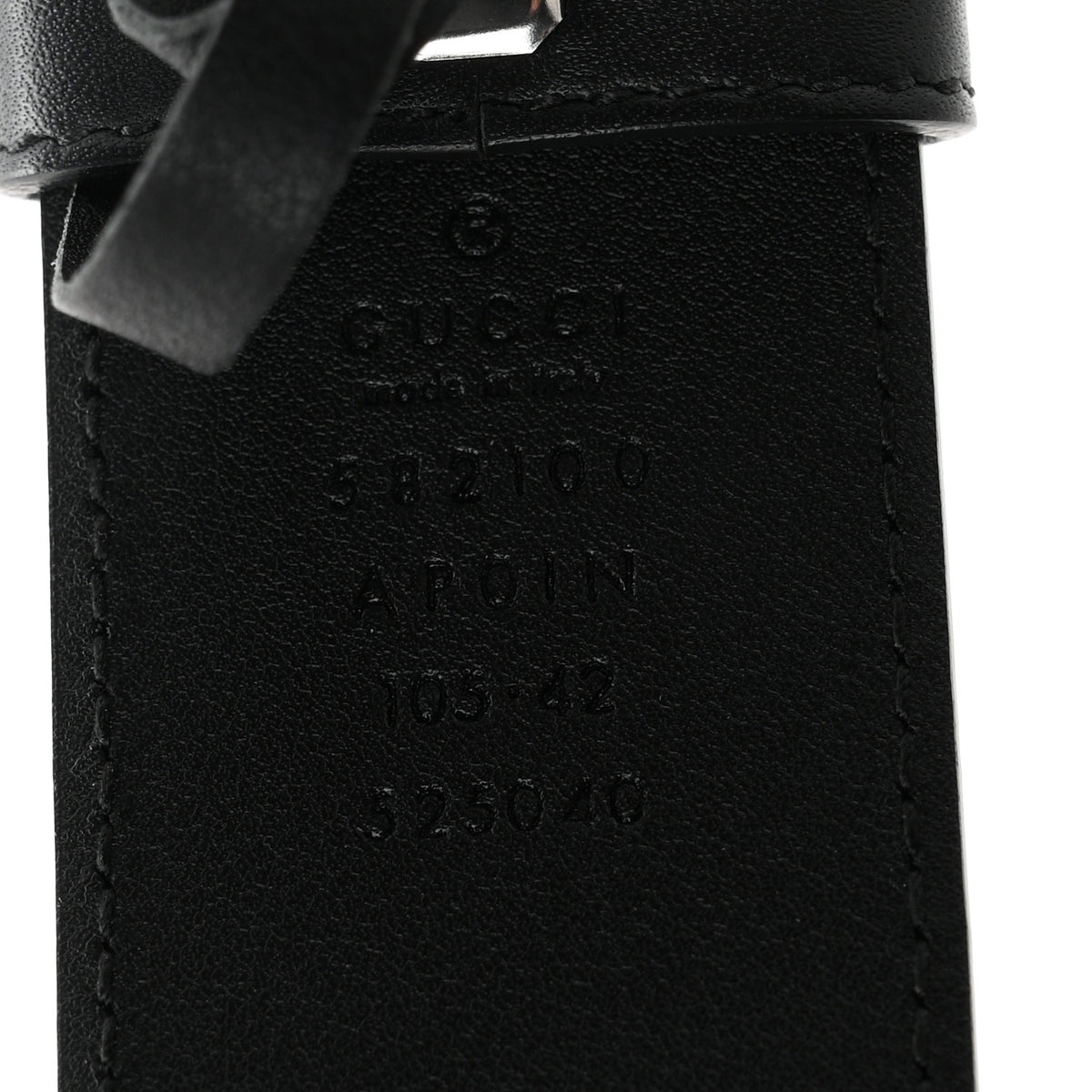 Gucci Calfskin Crystal Double G 40mm Belt 105 42 Black 5 of 6