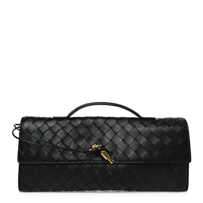 Bottega Veneta Nappa Intrecciato Long Andiamo Top Handle Clutch Fondant 1 of 9