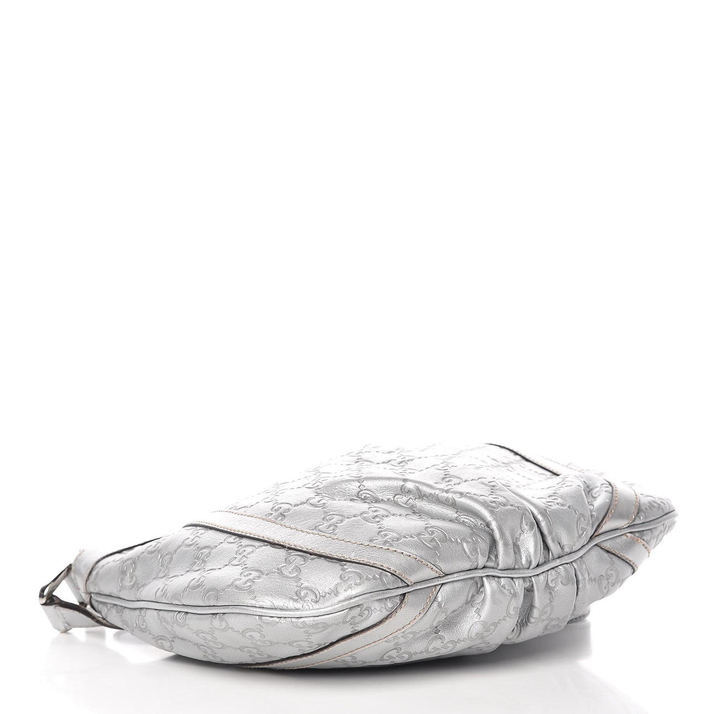 Guccissima Small D Ring Messenger Silver