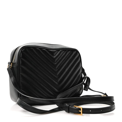 Saint Laurent Calfskin Matelasse Monogram Lou Camera Bag Black 3 of 10
