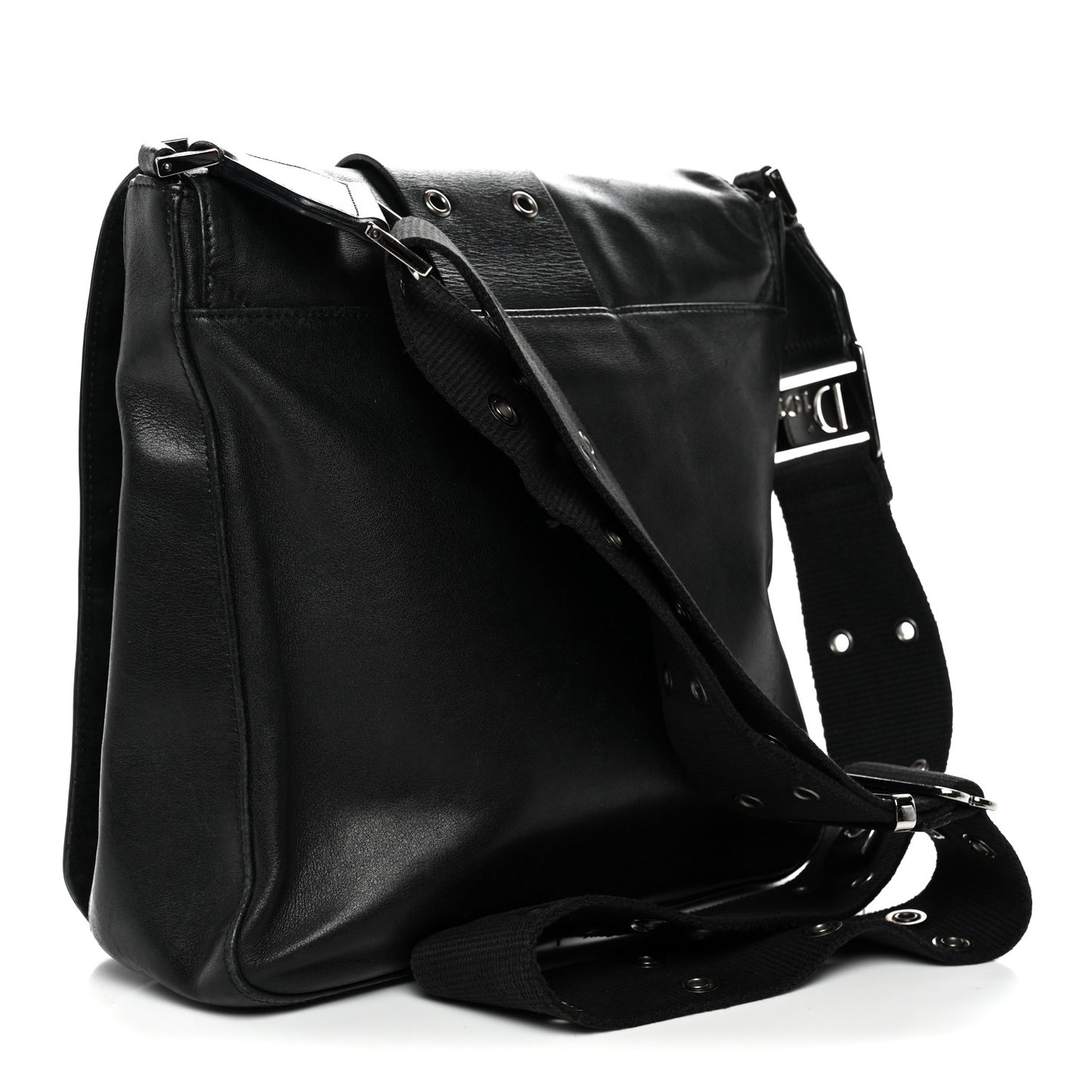 Calfskin Street Chic Messenger Black
