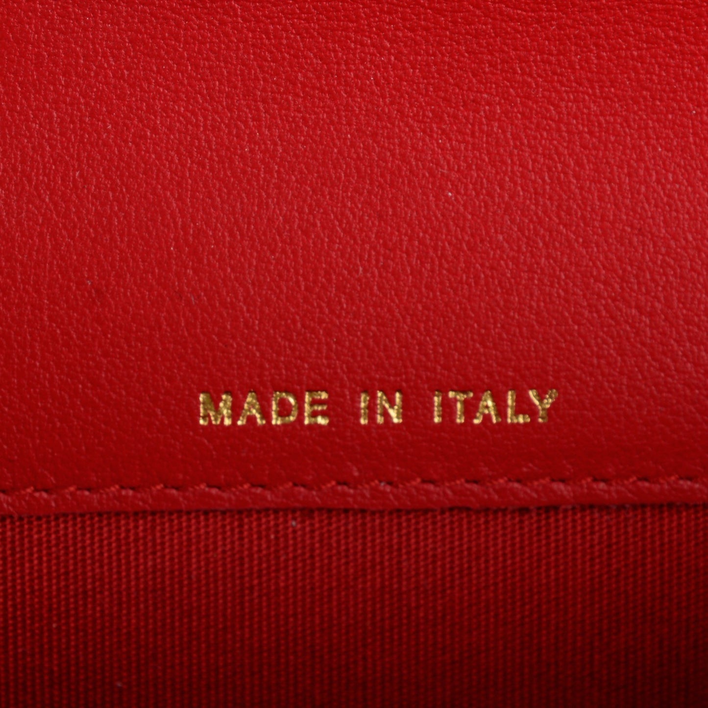 Calfskin Chevron Quilted Boy Card Holder Wallet Red