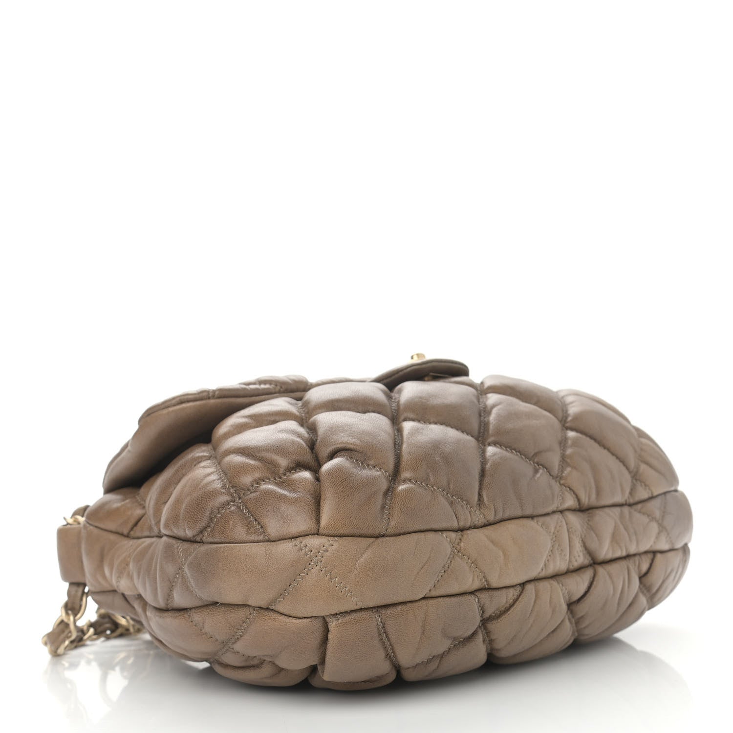 Chanel Lambskin Bubble Quilt Flap Brown 4 of 14