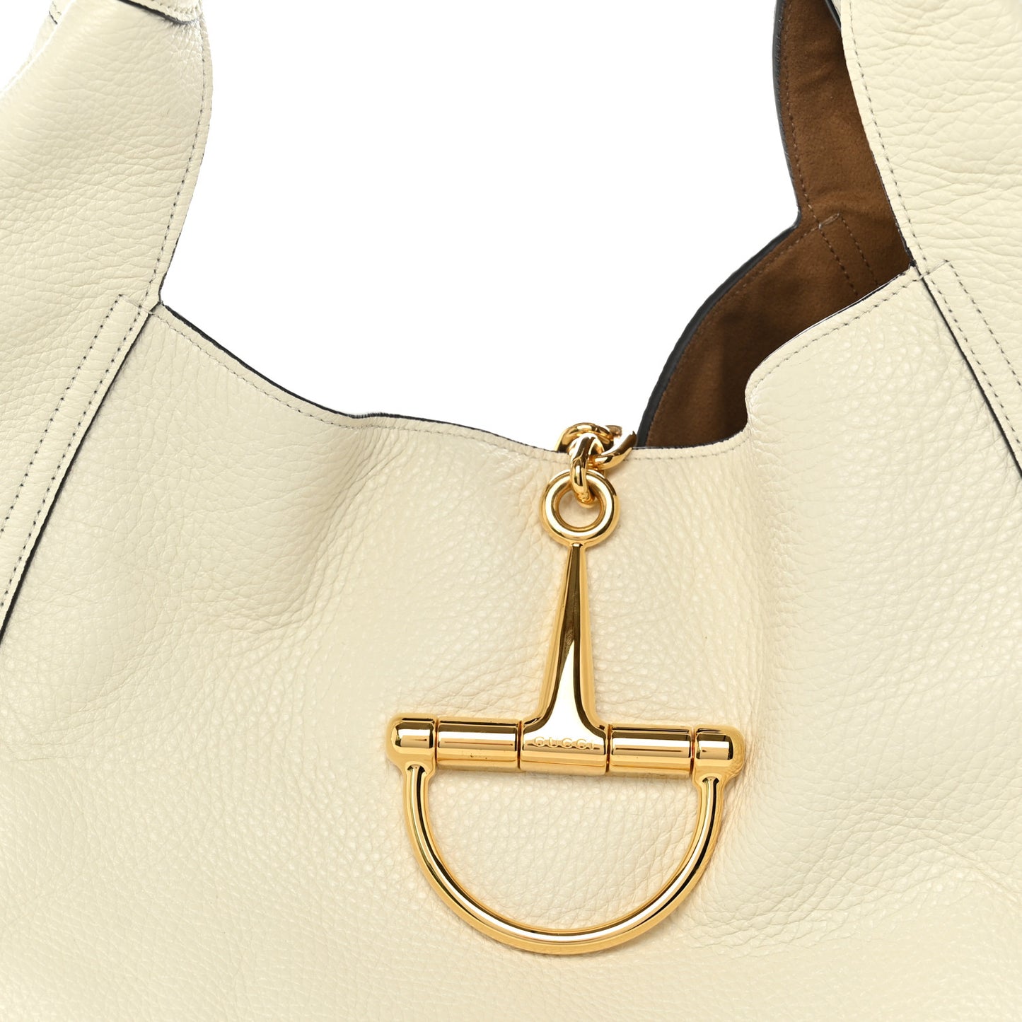 Grained Calfskin Softbit Maxi Shoulder Bag Dusty White