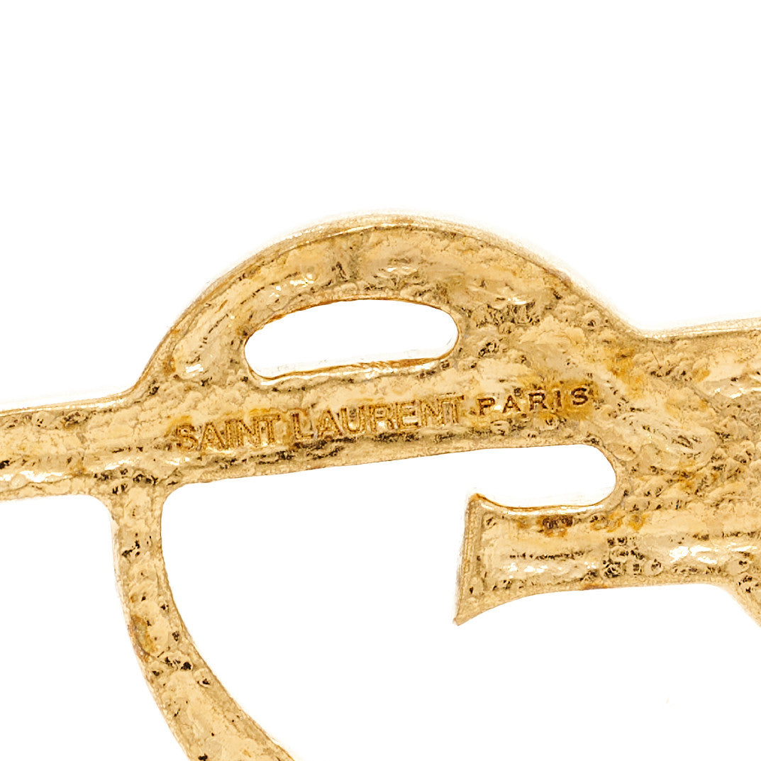Monogram Crocodile Opyum Brooch Gold