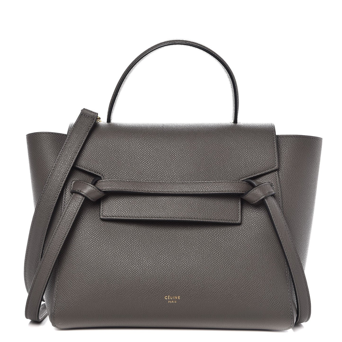 Baby Grained Calfskin Micro Belt Bag Grey