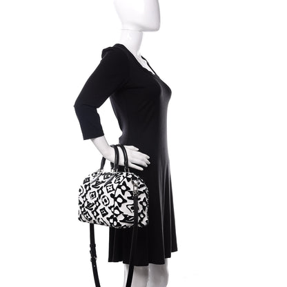 Louis Vuitton X UF Tufted Monogram Speedy Bandouliere 25 White Black 3 of 12