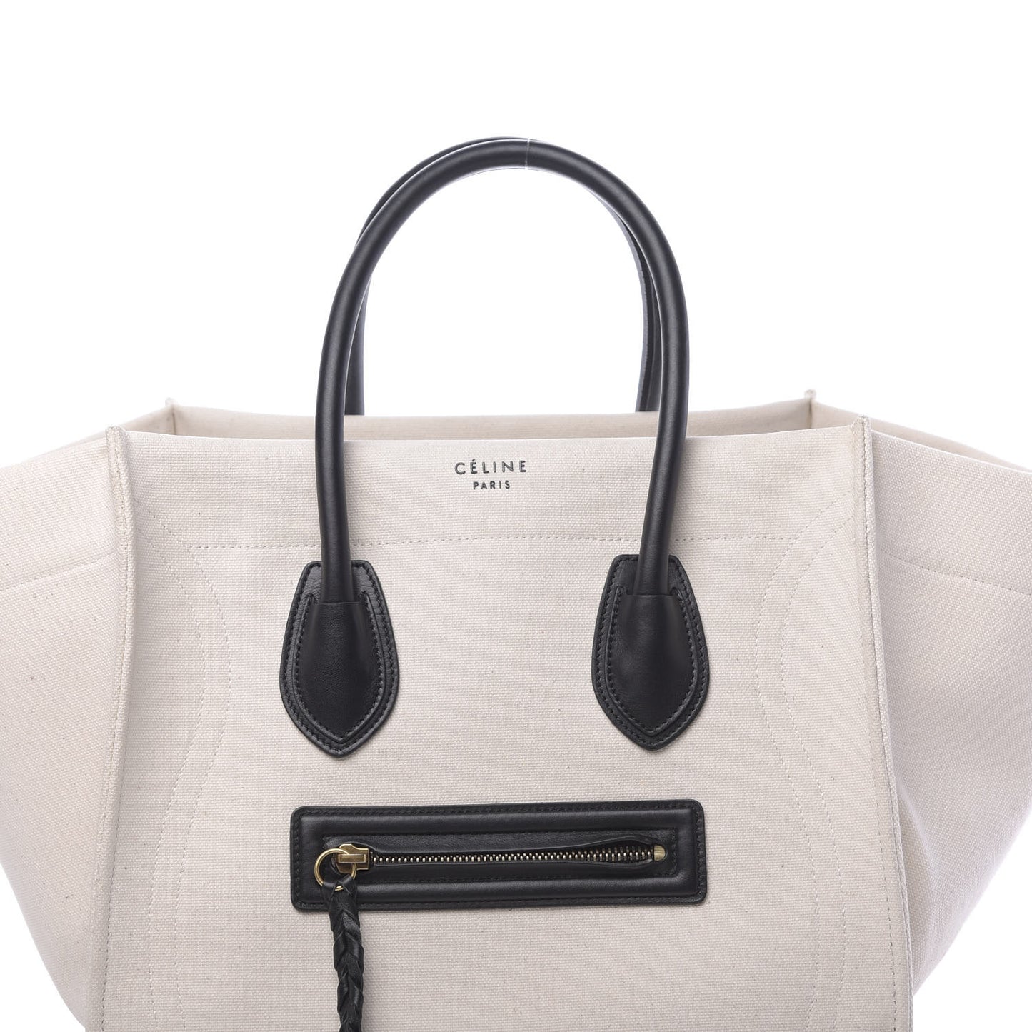 Cotton Canvas Medium Phantom Luggage White