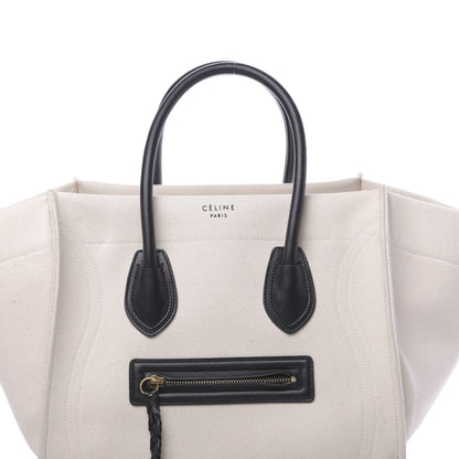 Celine Cotton Canvas Medium Phantom Luggage White 8 of 11