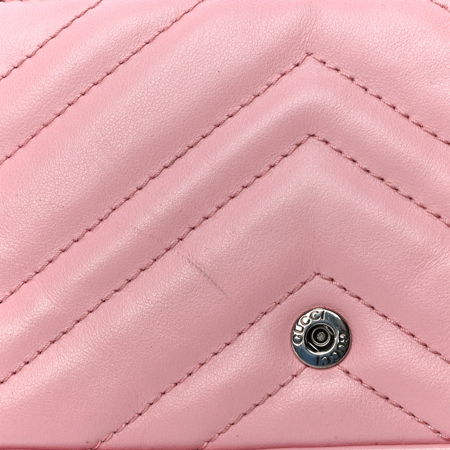 Calfskin Matelasse Super Mini GG Marmont Shoulder Bag Wild Rose