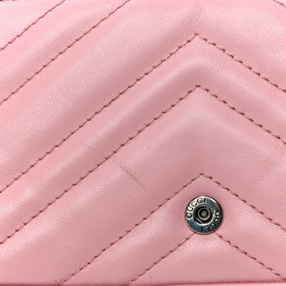 Gucci Calfskin Matelasse Super Mini GG Marmont Shoulder Bag Wild Rose 14 of 17