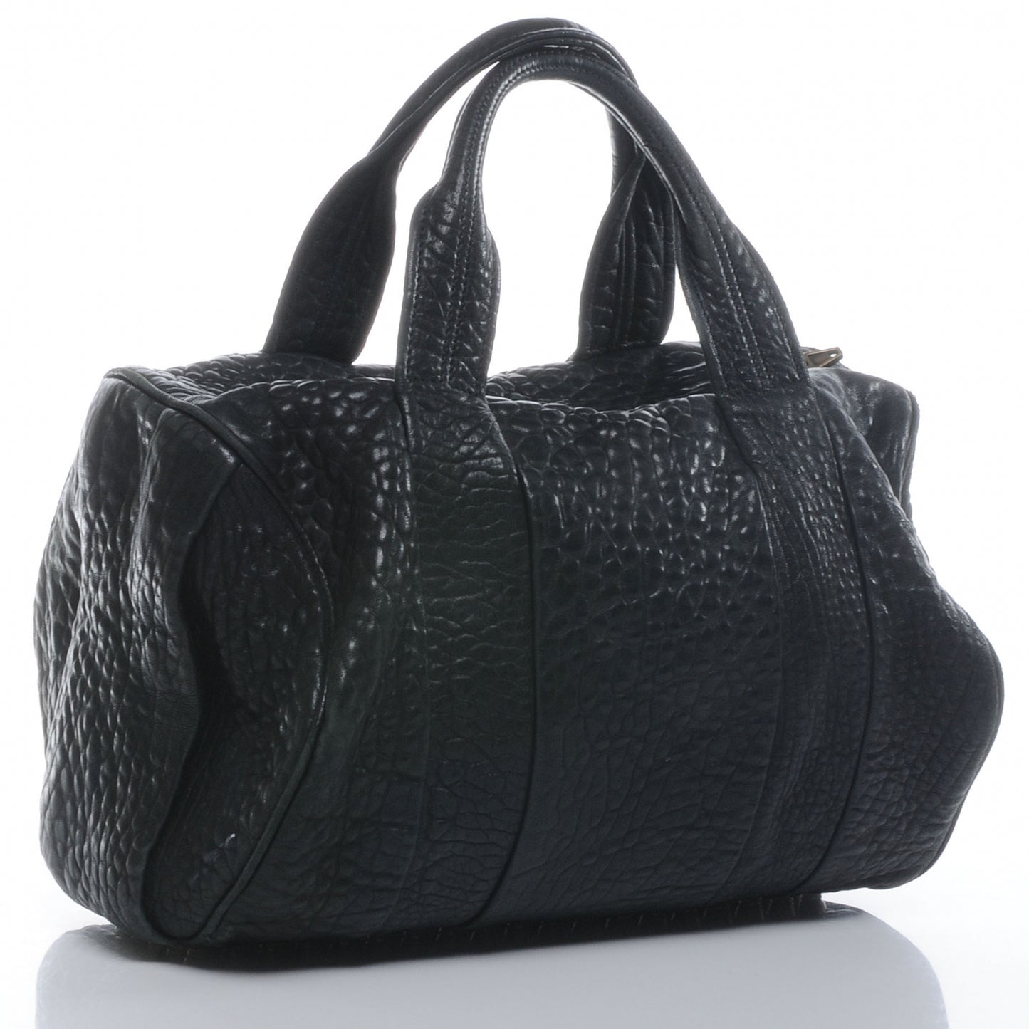 Leather Rocco w Antique Brass Hardware Black
