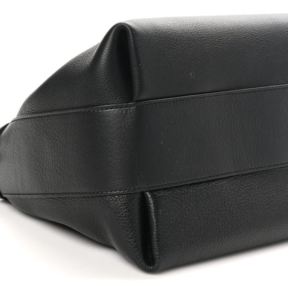 Salvatore Ferragamo Calfskin Large Hug Pouch Black 9 of 10