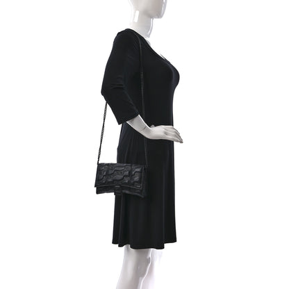 Balenciaga Nappa BB Monogram Embossed Hourglass Chain Bag Black 2 of 9