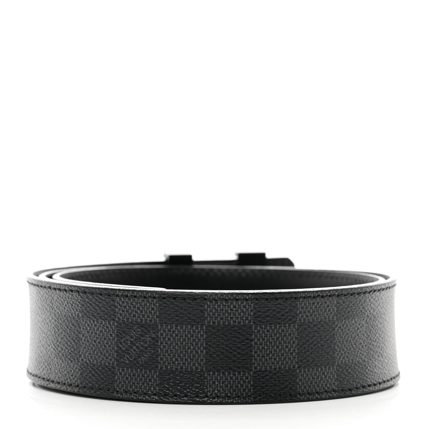 Louis Vuitton Damier Graphite 40mm LV Initiales Belt 95/38 2 of 7