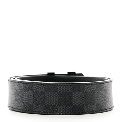 Louis Vuitton Damier Graphite 40mm LV Initiales Belt 95/38 2 of 7