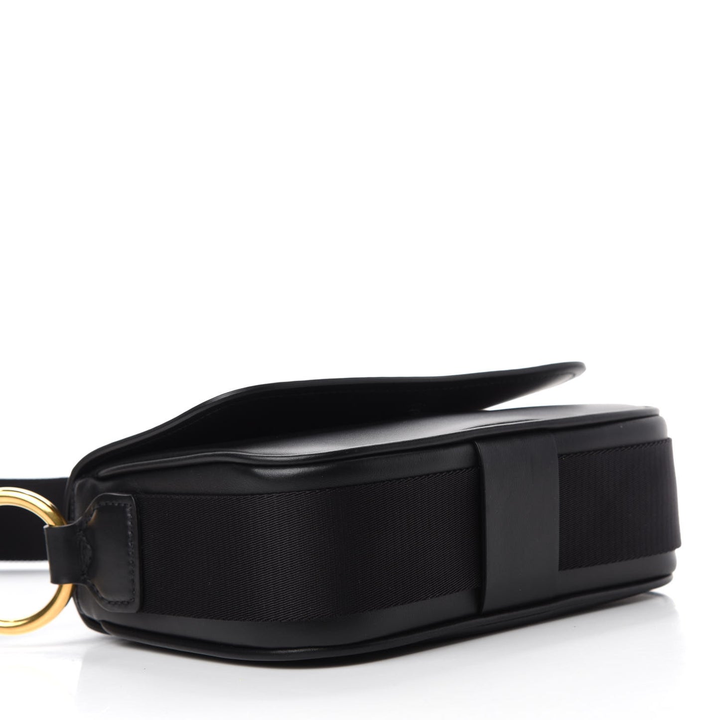 Vitello Flap Shoulder Bag Black