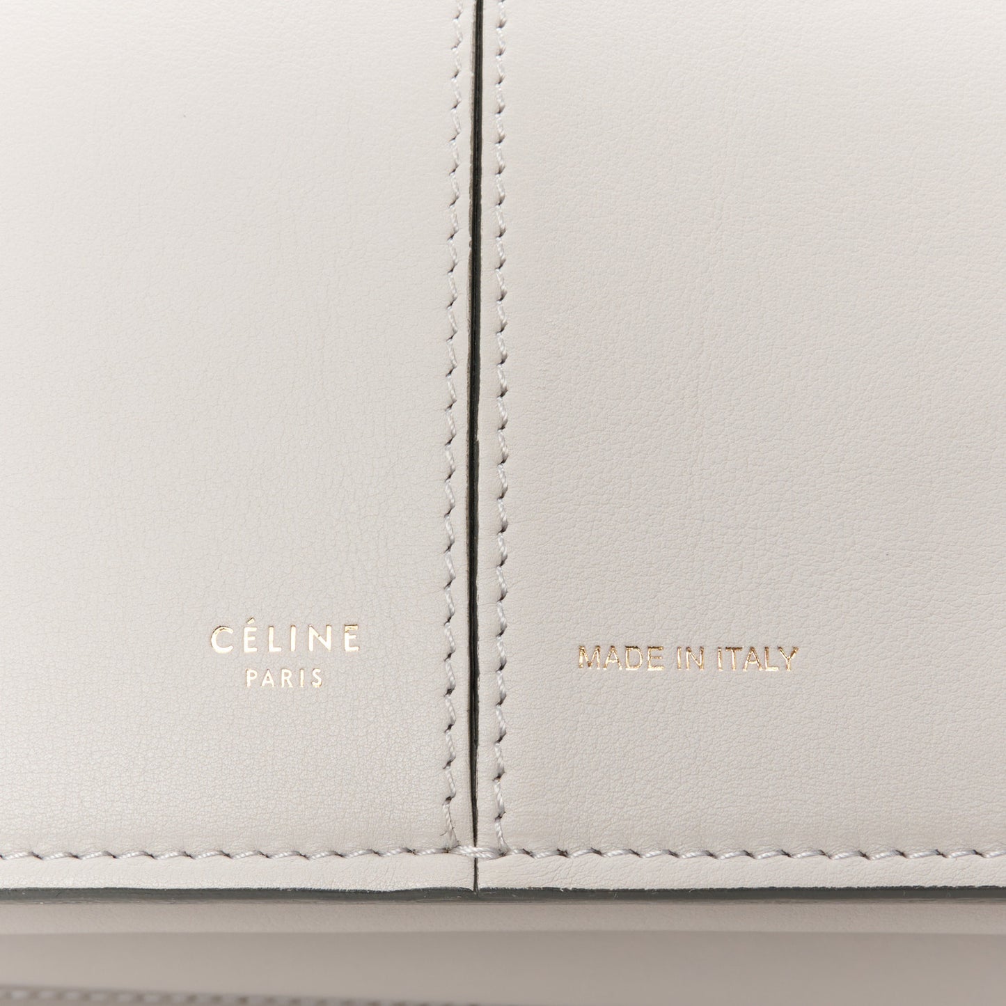 Supple Natural Calfskin Medium Tri-Fold Bag Pearl Grey