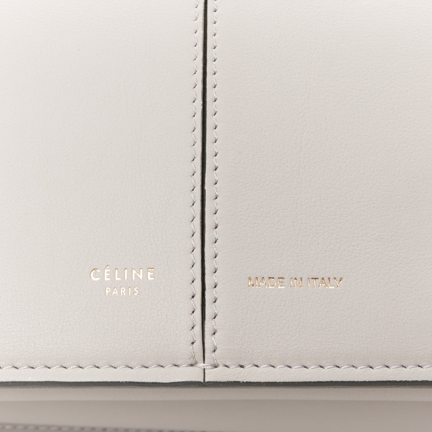 Celine Supple Natural Calfskin Medium Tri-Fold Bag Pearl Grey 8 of 11