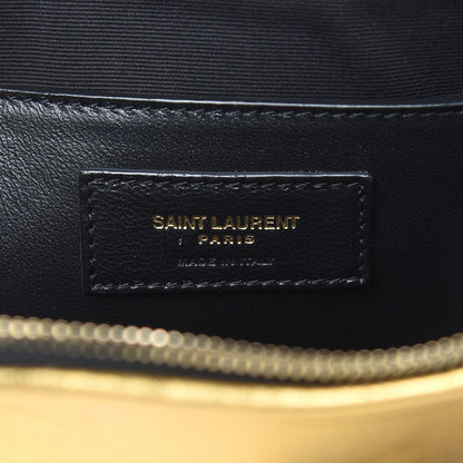 Saint Laurent Metallic Calfskin Heart Monogram Crossbody Gold 6 of 9