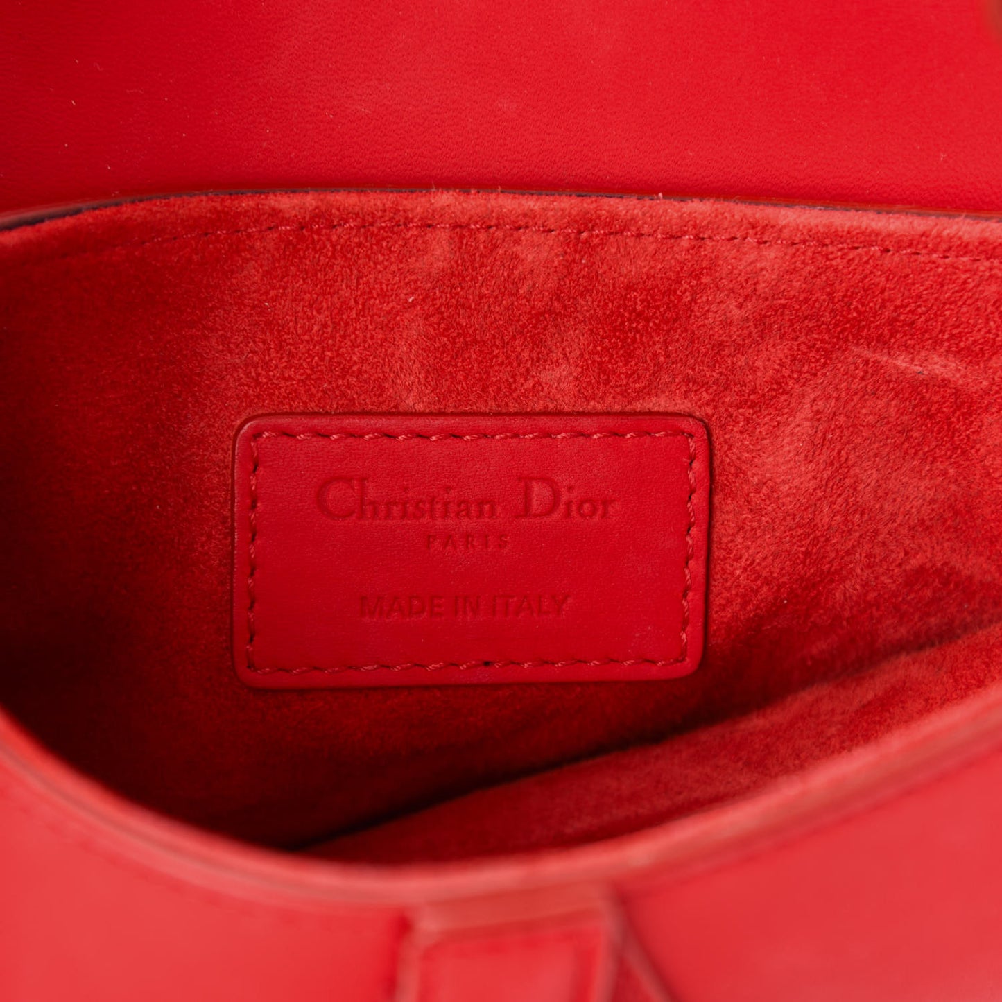 Ultra Matte Calfskin Saddle Bag Red