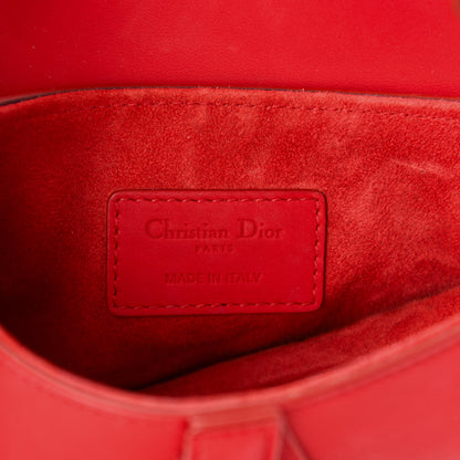 Christian Dior Ultra Matte Calfskin Saddle Bag Red 6 of 11