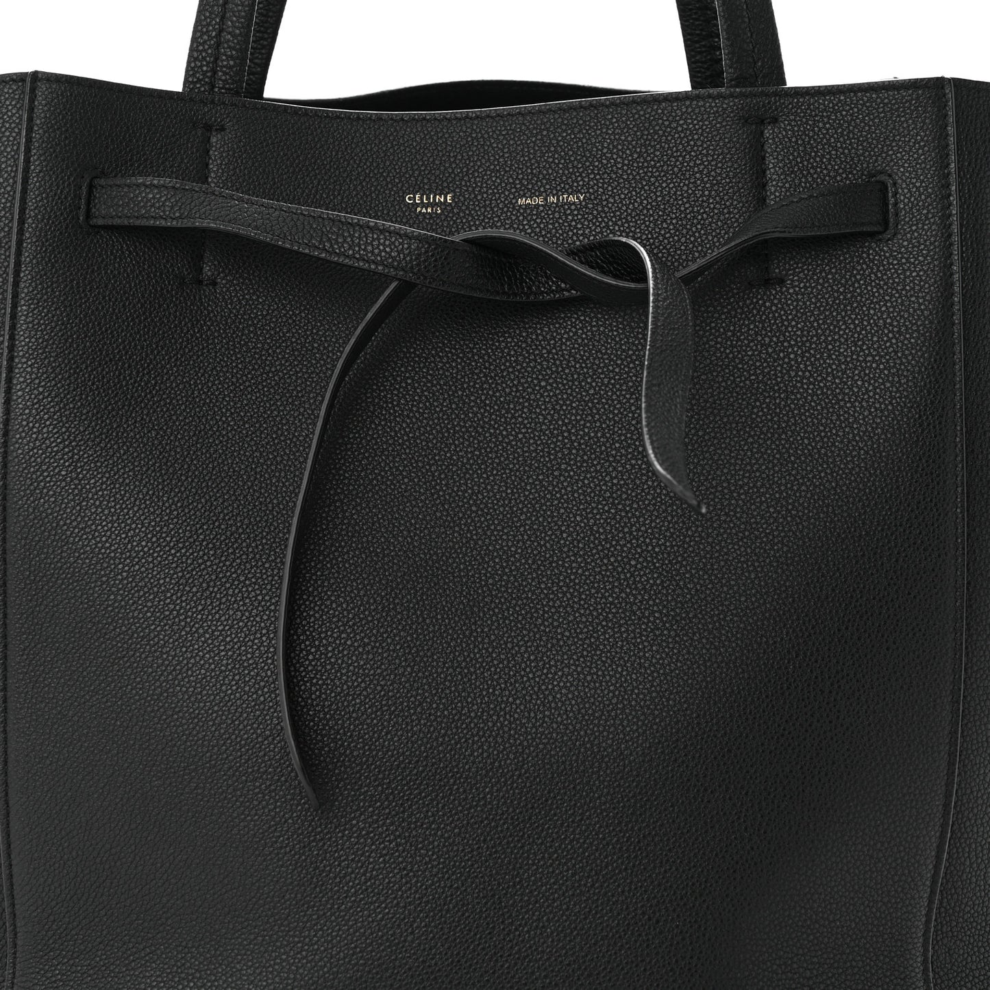 Soft Grained Calfskin Small Belt Cabas Phantom Black
