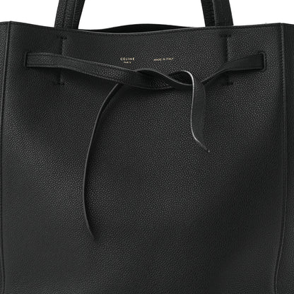 Celine Soft Grained Calfskin Small Belt Cabas Phantom Black 8 of 10